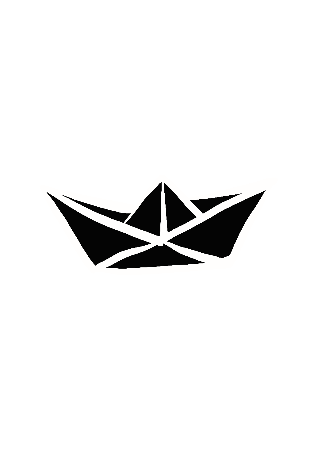 black paper boat