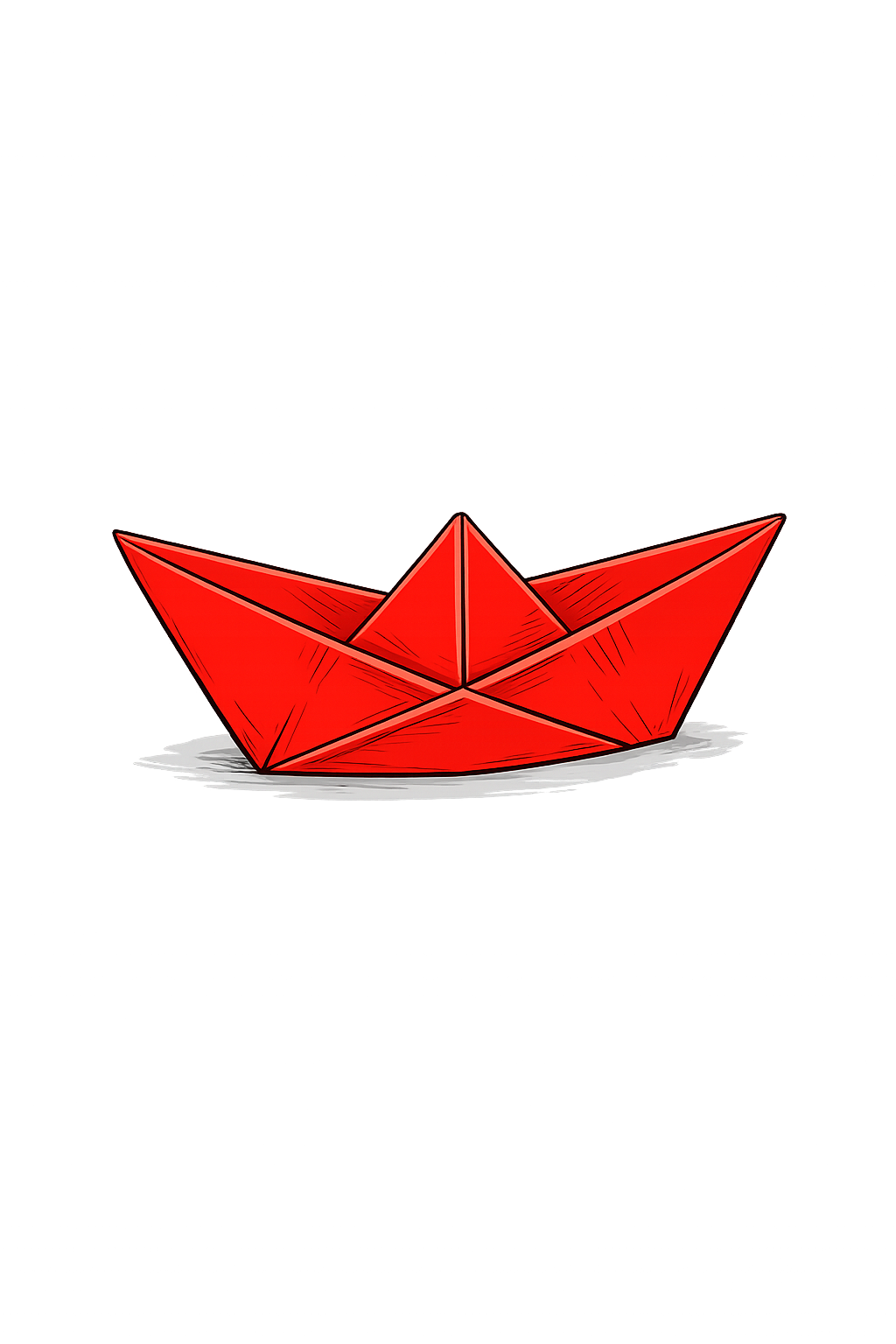 red paper boat